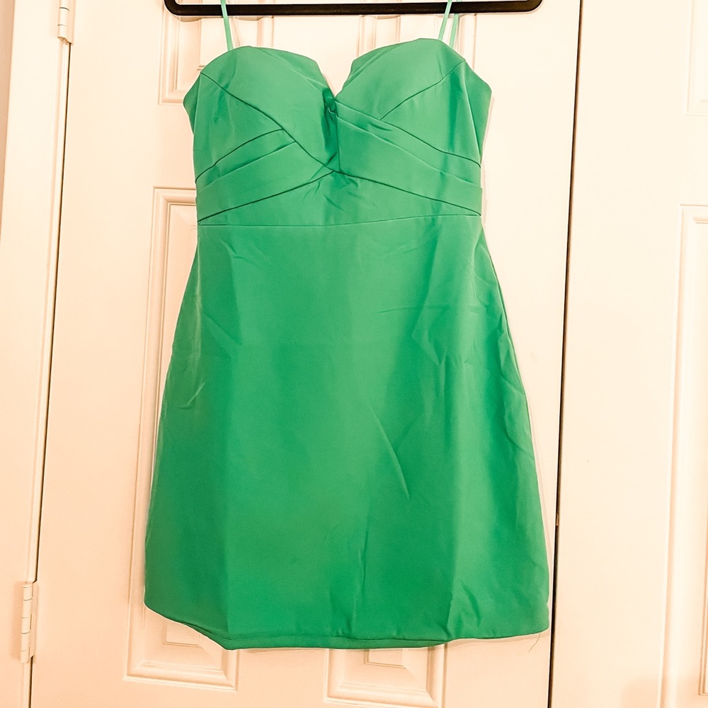 Strapless Green Dress